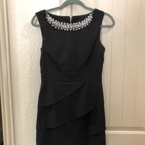 Connected apparel black cocktail dress